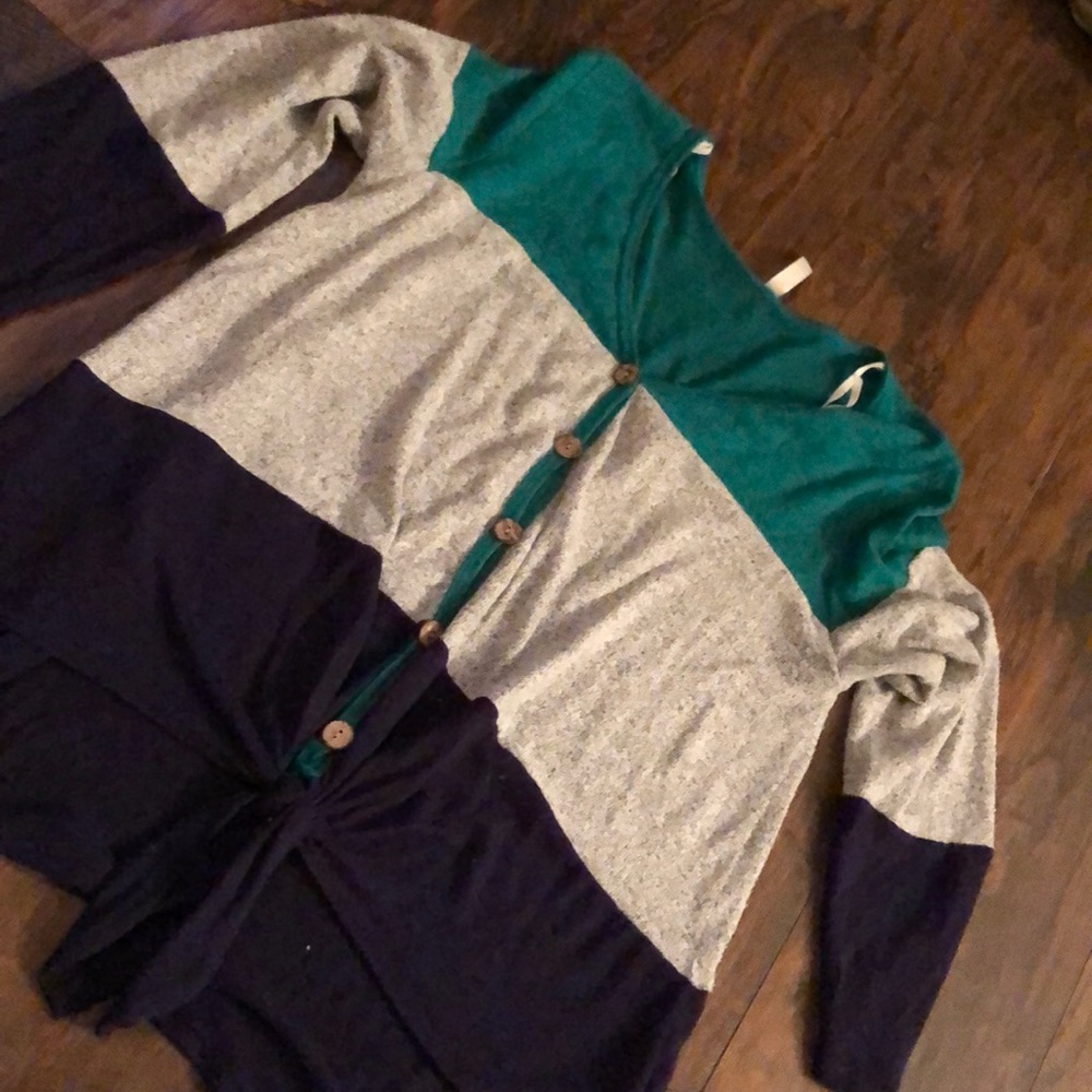 Super soft color block top